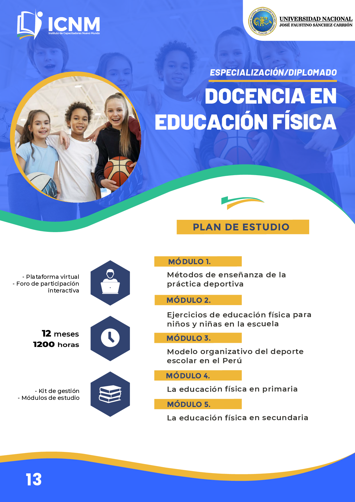 Brochure DOCENCIA EN EDUCACIÓN FÍSICA