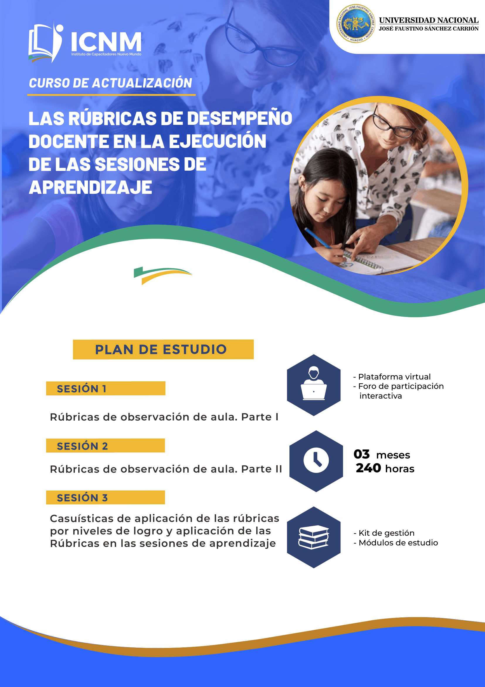 Brochure LAS RÚBRICAS DE DESEMPEÑO DOCENTE IN LA EJECUCIÓN DE LAS SESIONES DE APRENDIZAJE