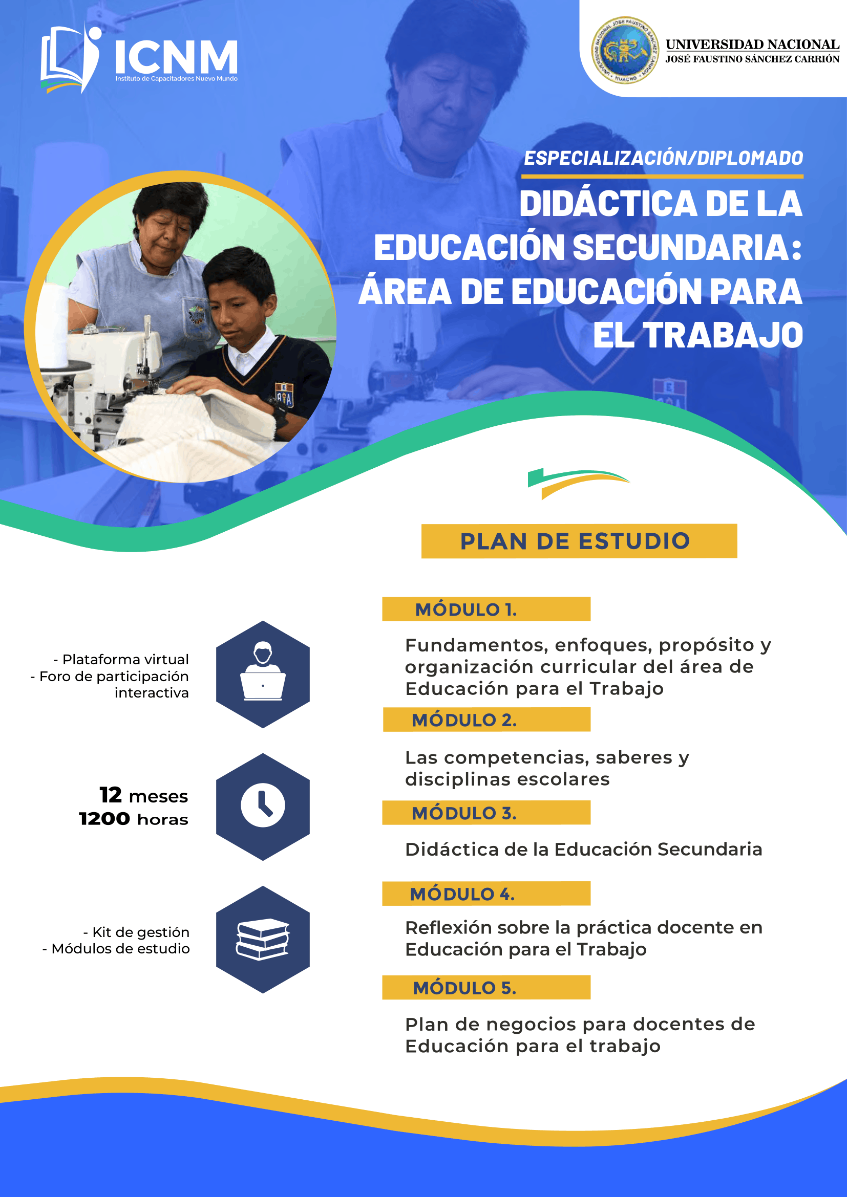 Brochure DIDÁCTICA DE LA EDUCACIÓN SECUNDARIA: ÁREA DE EDUCACIÓN PARA EL TRABAJO