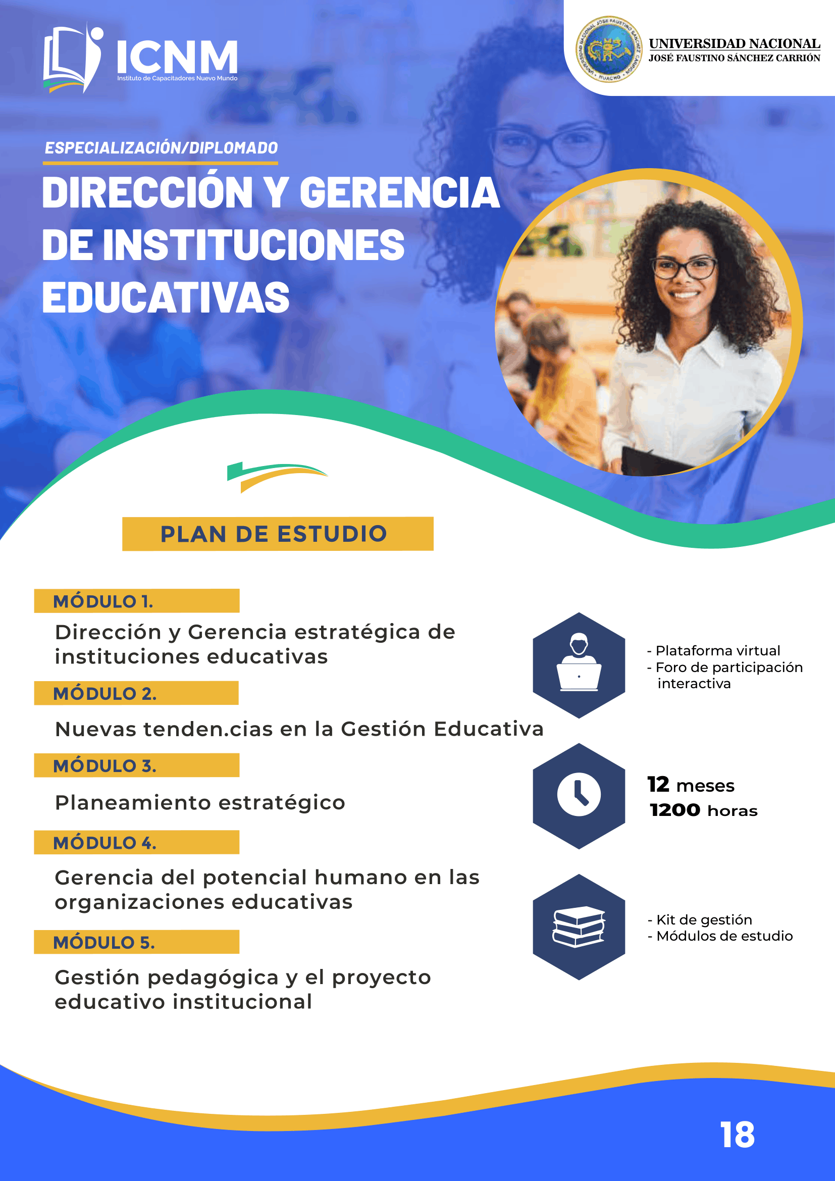 Brochure DIRECCIÓN Y GERENCIA DE INSTITUCIONES EDUCATIVAS
