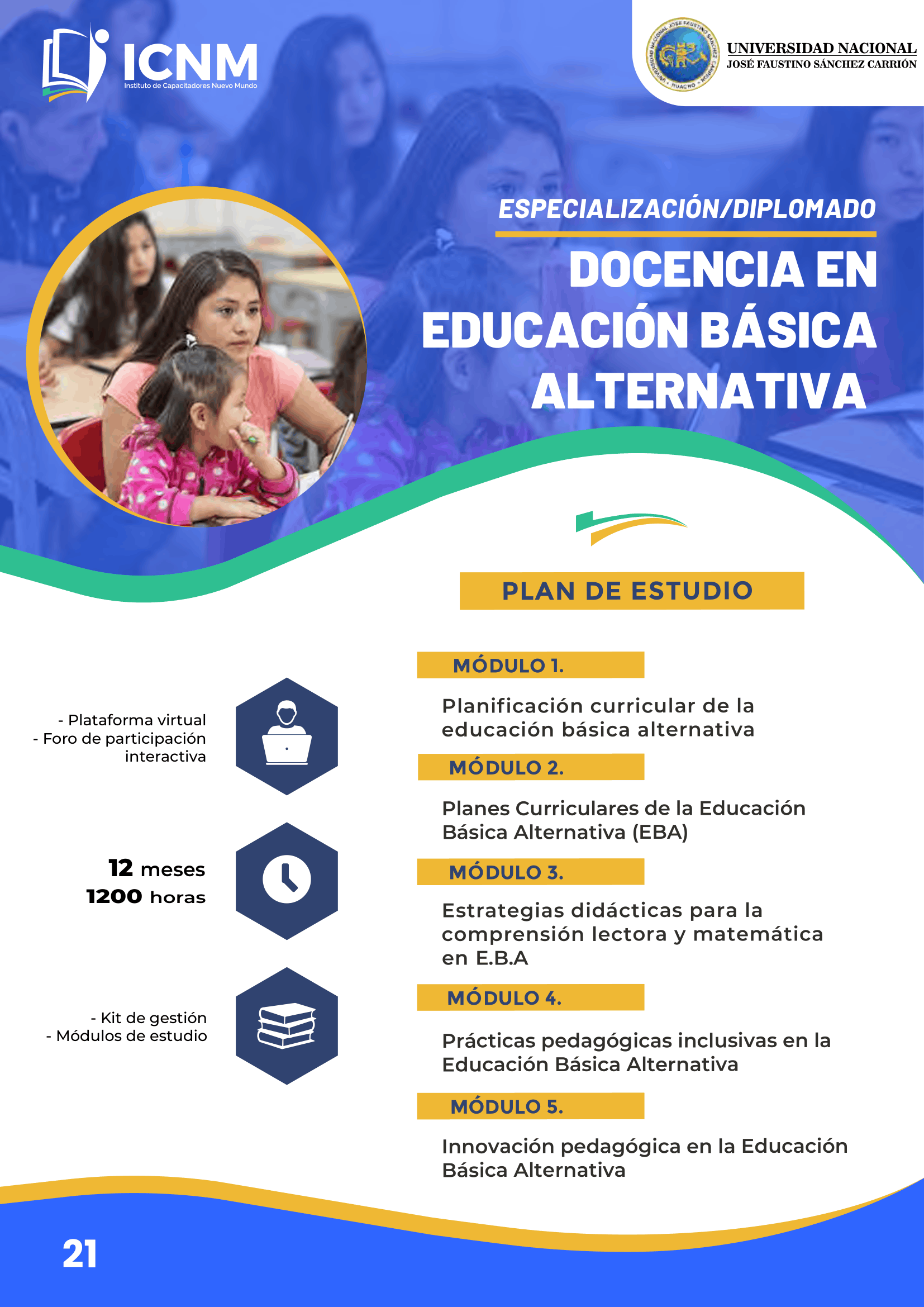 Brochure DOCENCIA EN EDUCACIÓN BÁSICA ALTERNATIVA