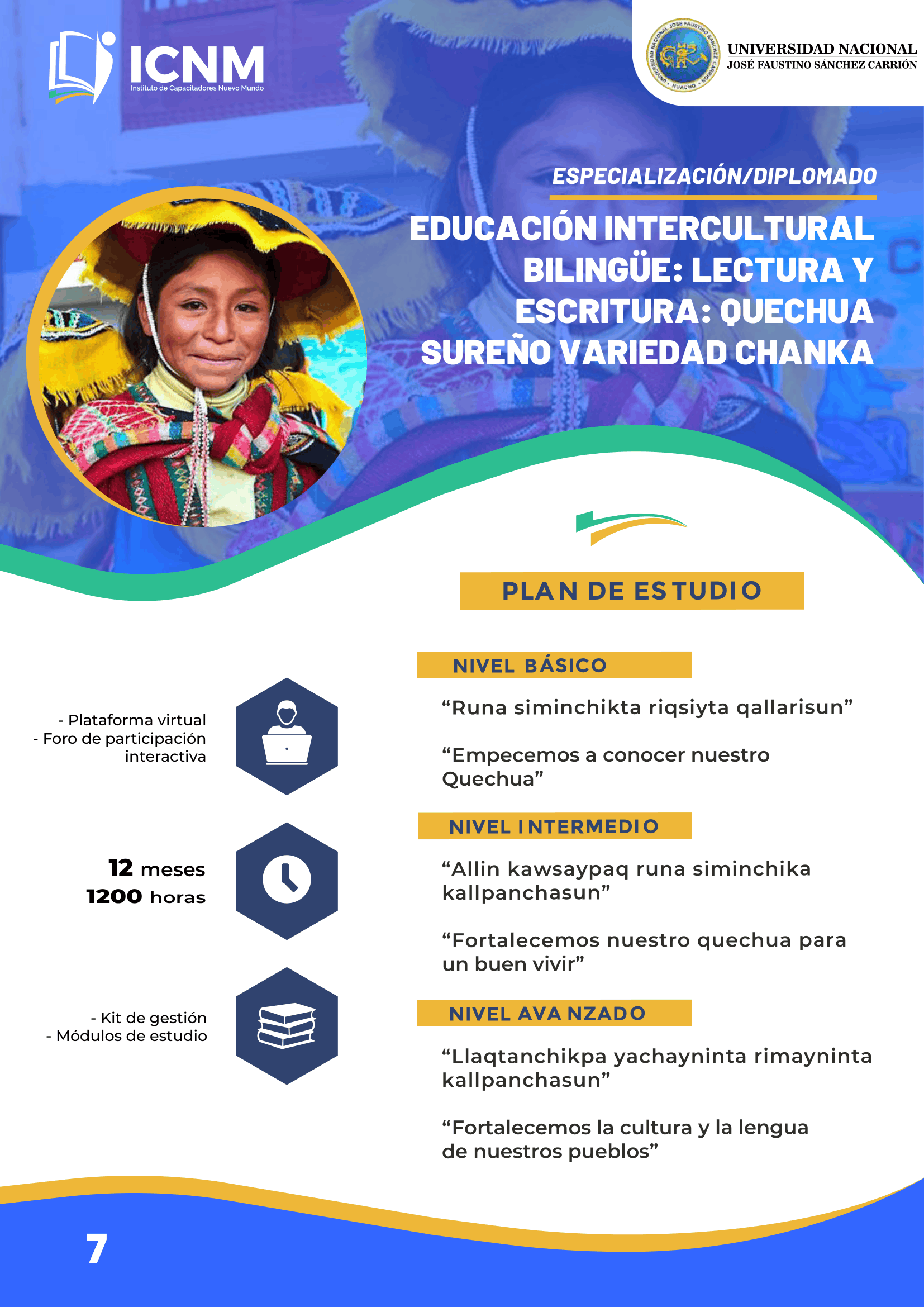 Brochure EDUCACIÓN INTERCULTURAL BILINGÜE: LECTURA Y ESCRITURA: QUECHUA SUREÑO VARIEDAD CHANKA