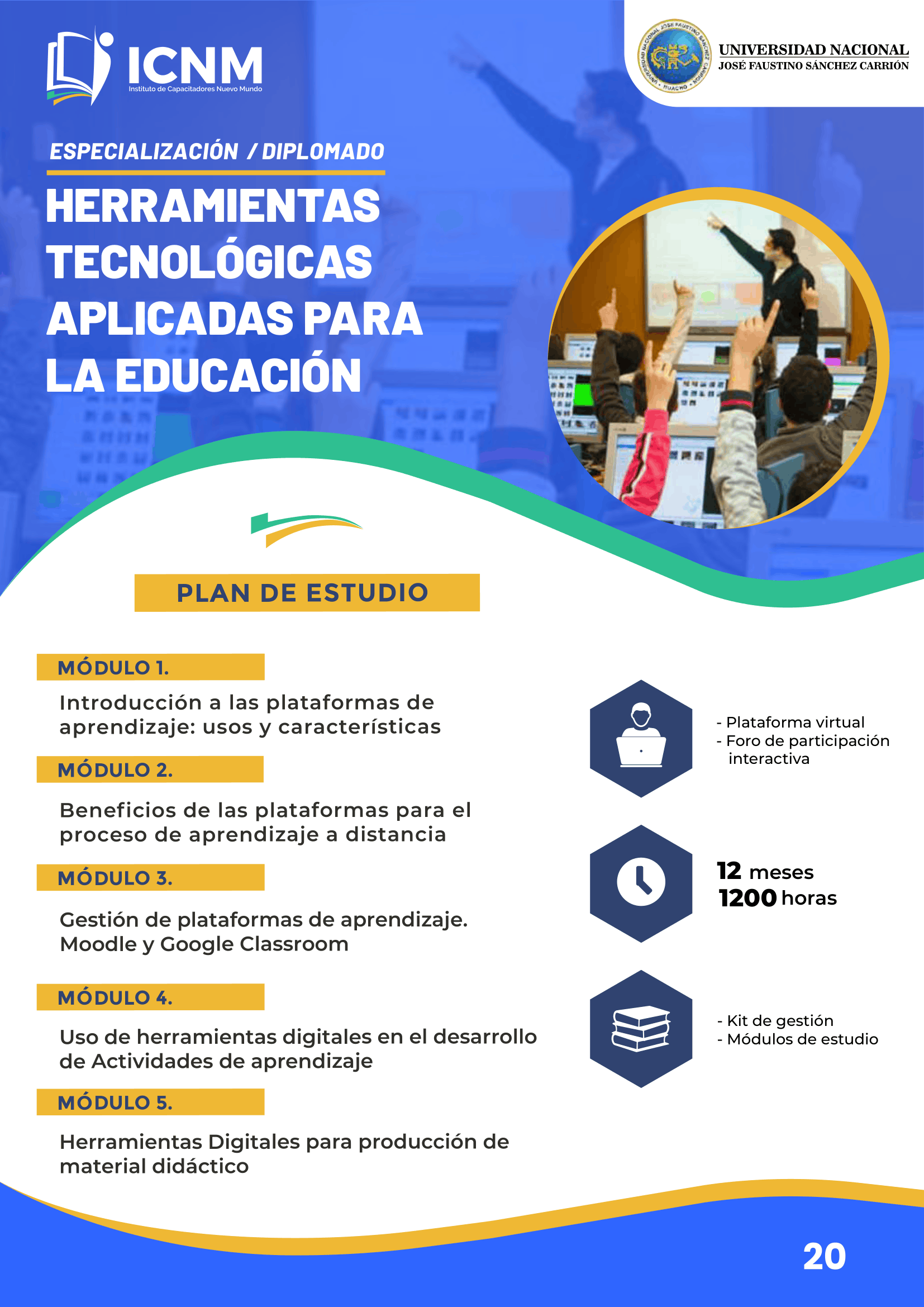 Brochure HERRAMIENTAS TECNOLÓGICAS APLICADAS PARA LA EDUCACIÓN
