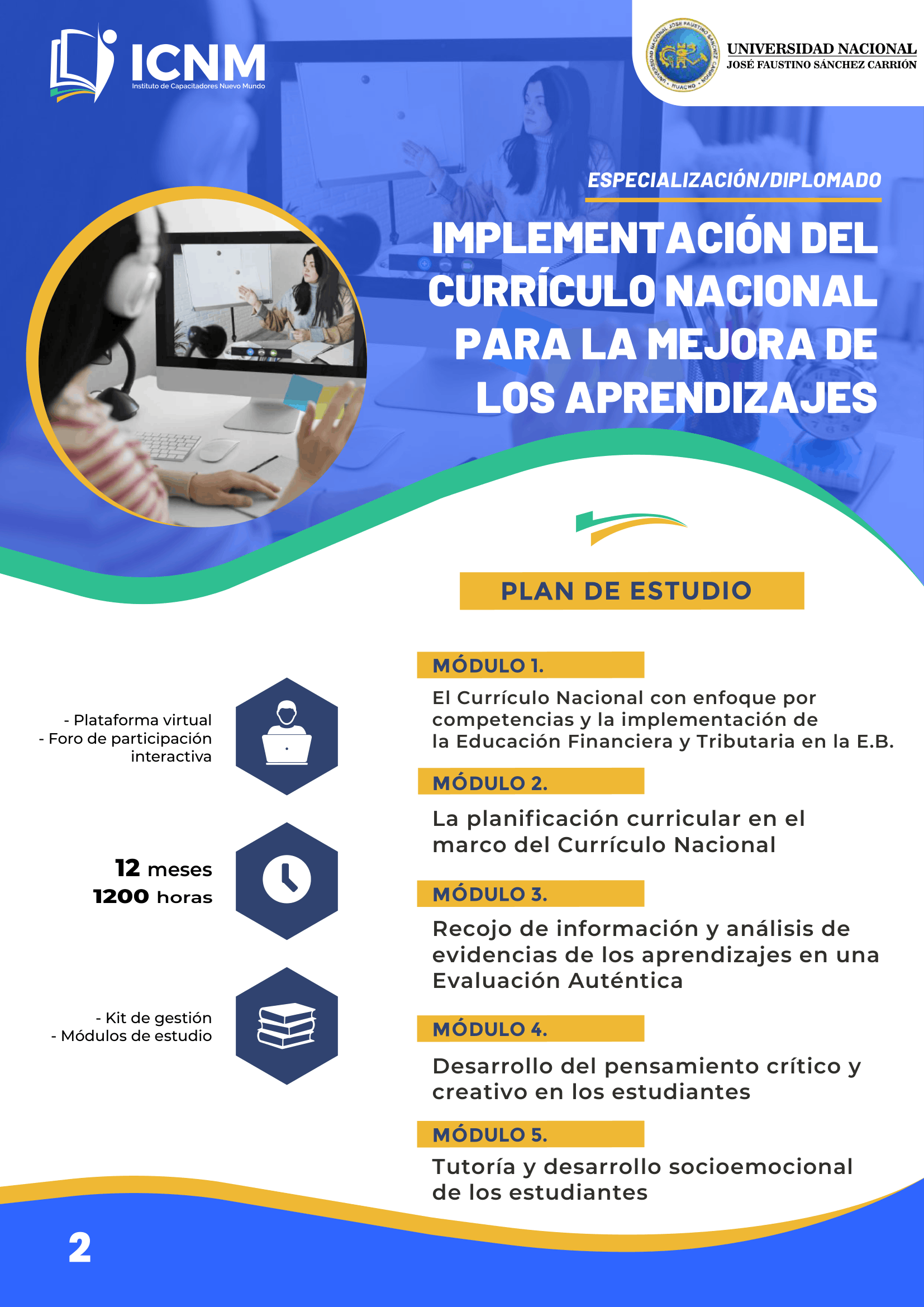 Brochure IMPLEMENTACIÓN DEL CURRÍCULO NACIONAL PARA LA MEJORA DE LOS APRENDIZAJES