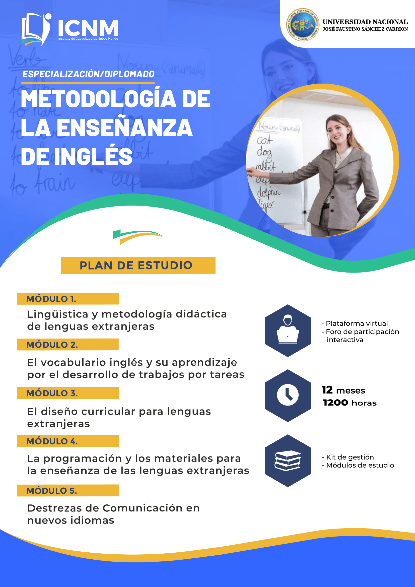 Brochure METODOLOGÍA DE LA ENSEÑANZA DE INGLÉS