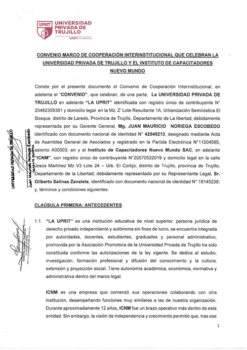 Convenio UPRIT - ICNM